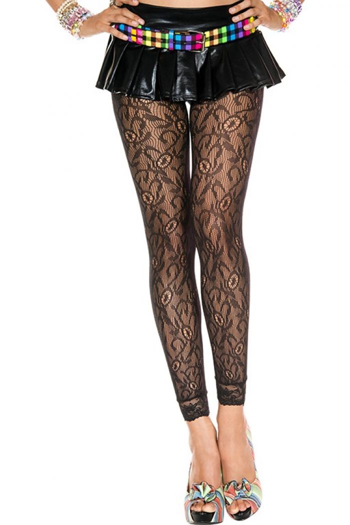 Music Legs Lace-seamless-leggings  Footles Panyhose 2018 | Pantyhose Library